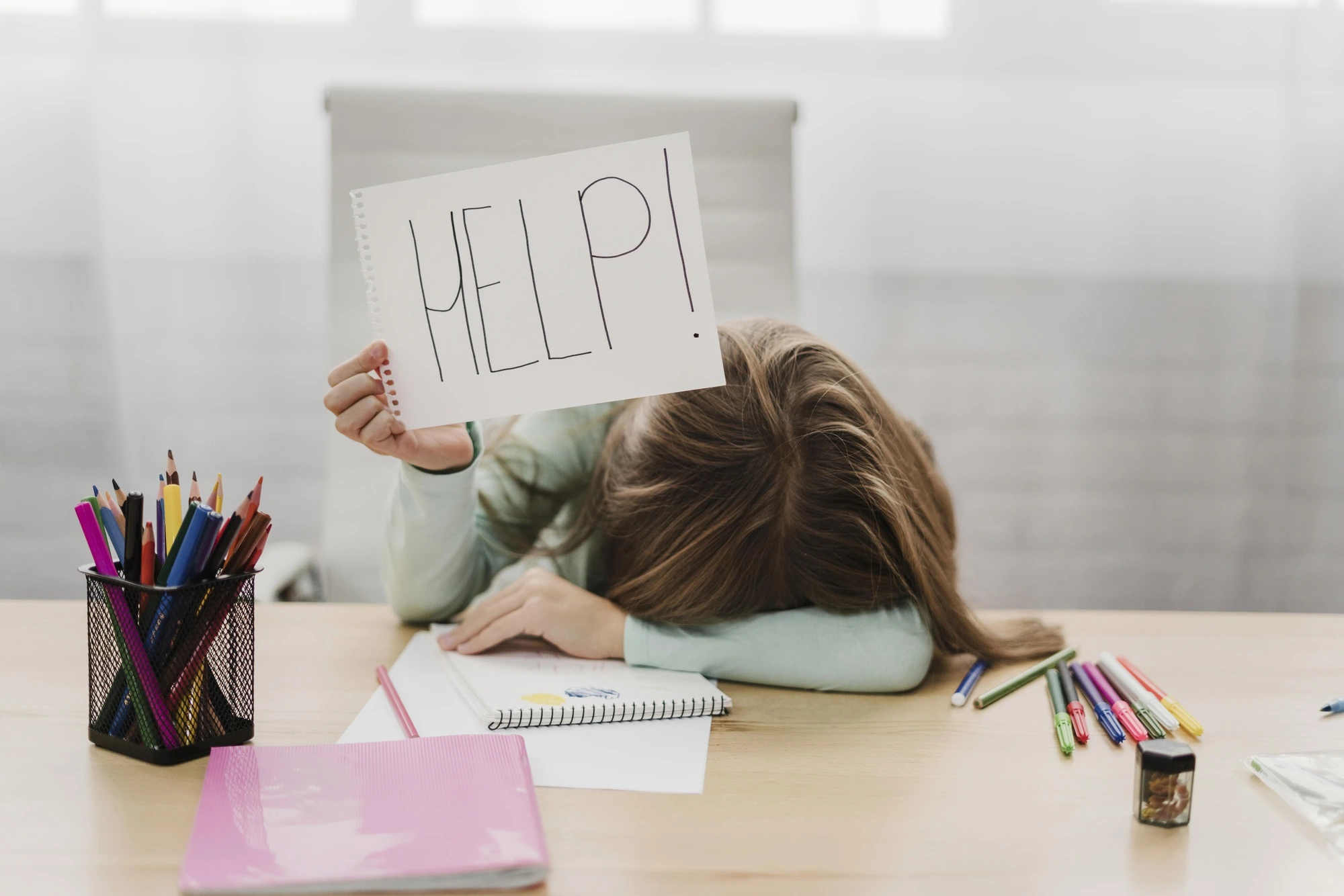 Child writing with difficulty, representing dysgraphia challenges